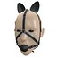 BDSM Black Leather Face Gag Strap Animal Ears