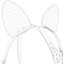 BDSM Black Leather Face Gag Strap Animal Ears
