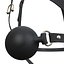 BDSM Black Leather Face Gag Strap Animal Ears