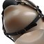 BDSM Black Leather Face Gag Strap Animal Ears