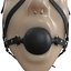 BDSM Black Leather Face Gag Strap Animal Ears