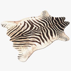 3D Zebra Hide Rug