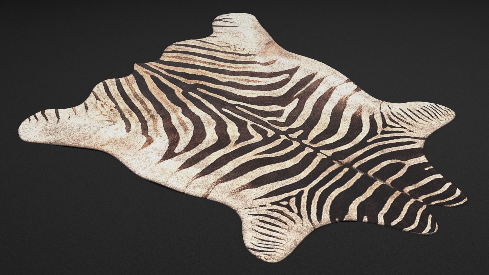 3D Zebra Hide Rug https://p.turbosquid.com/ts-thumb/V1/GoAfEx/vH/zebrahiderug3dmodel006/jpg/1643784818/1920x1080/fit_q87/8aafb04a69a9524a6f3e18b0538b3a53bf875cf4/zebrahiderug3dmodel006.jpg
