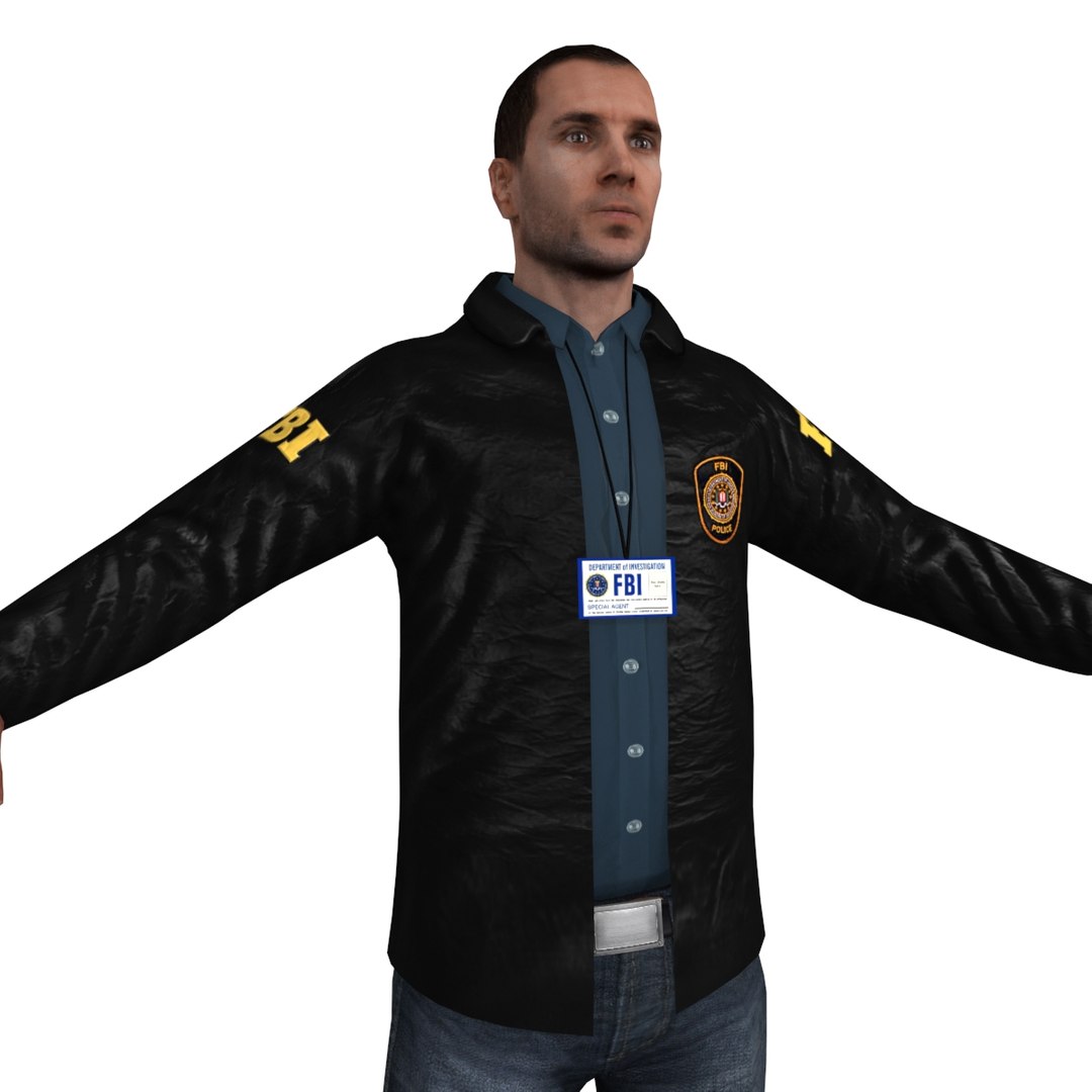 3d rigged fbi agent