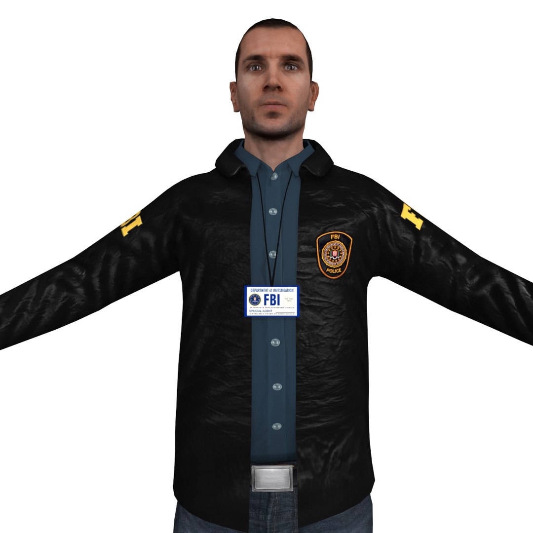 3d rigged fbi agent