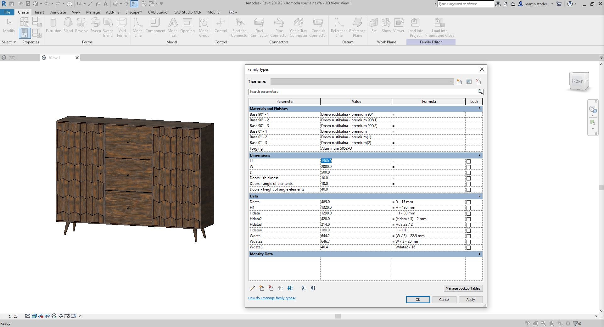 Wardrobe 1 Revit Model TurboSquid 1575463