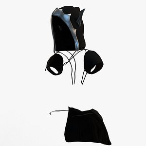 Female Hood SEt Low-poly