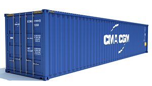 3D shipping container cma cgm