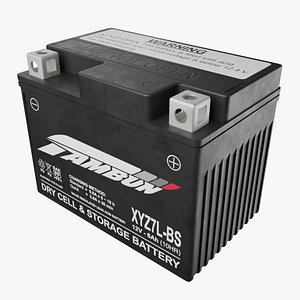 3D Motorcycle Battery