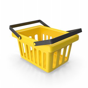 Yellow Shopping Basket model