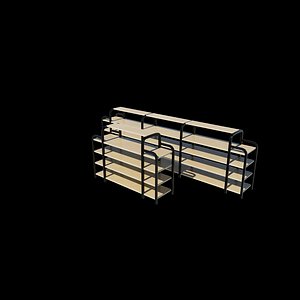 3D rack shelves 3D model model