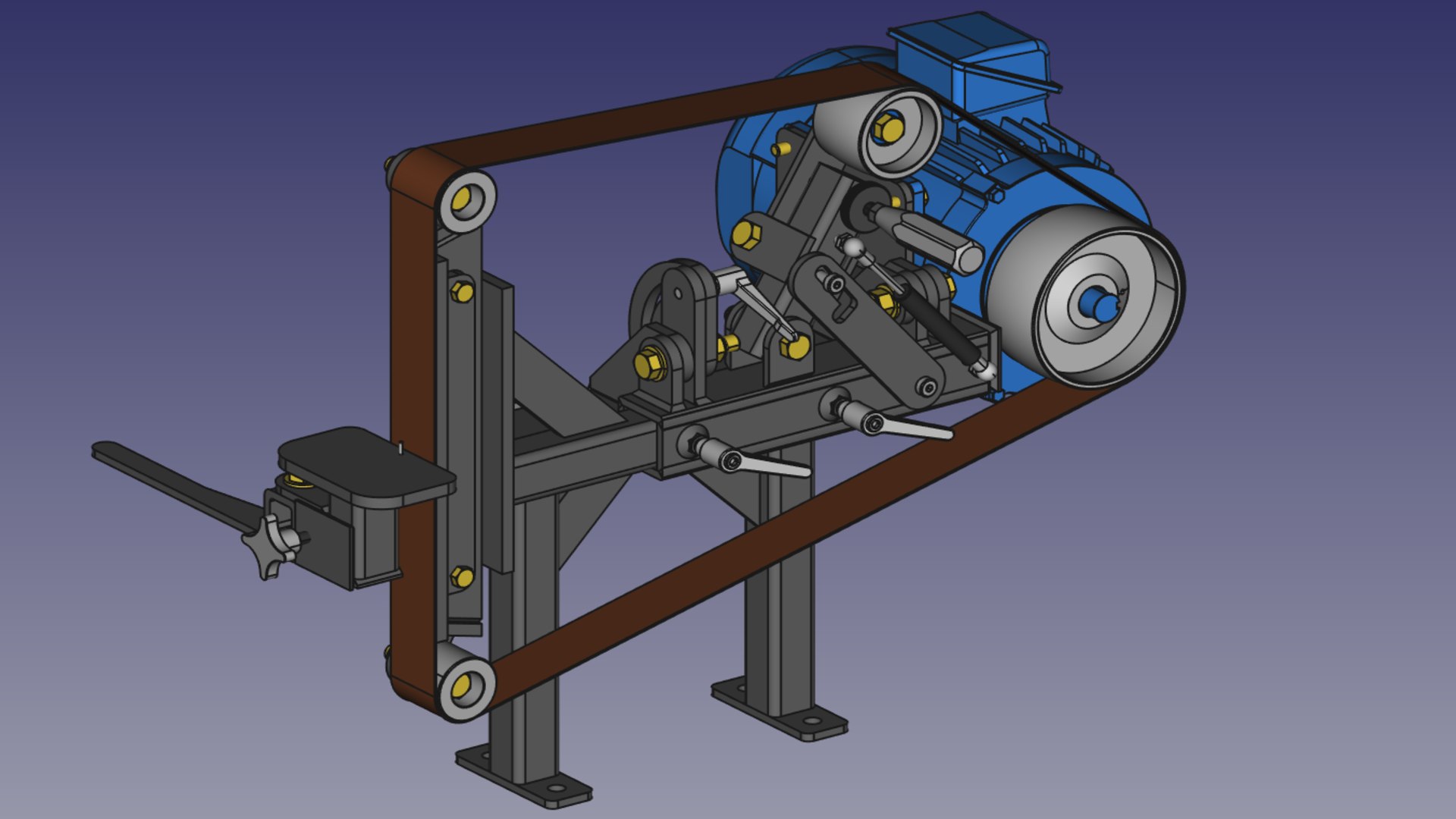 3D Belt Grinder Assembly https://p.turbosquid.com/ts-thumb/V1/Ts3h7L/bq/beltgrinder6/png/1647079744/1920x1080/fit_q87/b1d69776f030f1b6b5770899413ab802e7bc0a7e/beltgrinder6.jpg