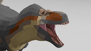 3D model Rigged Low-Poly Tyrannosaurus