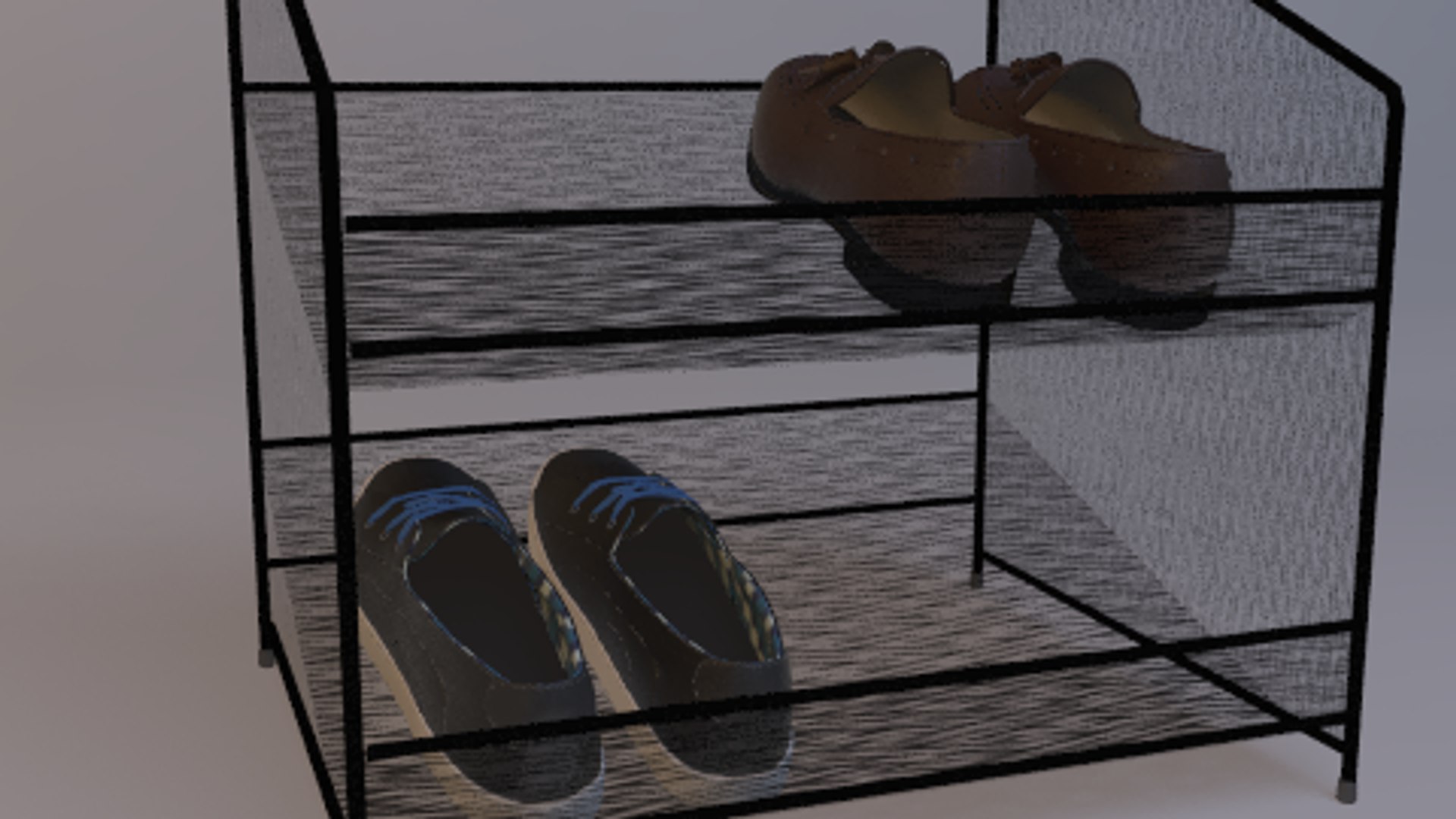 Free Metal Shoe Rack 3D - TurboSquid 1326578