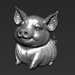 cute pig 3D