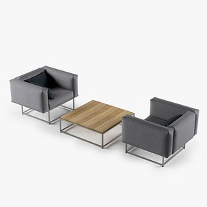 Cloud Lounge Chair Table Set