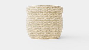 Small storage basket in plaited seaweed