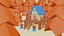 Cartoon Forest Cabin - Stylized Fantasy House 3D Model