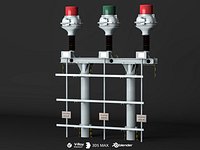 High Voltage Current Transformer Bushing Assembly 3D Model