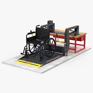 3D hydraulic lift wheelchair