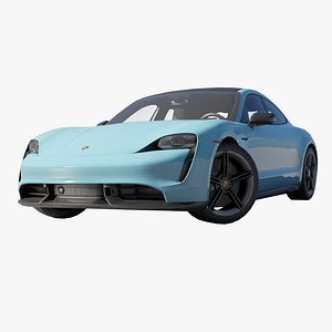 3D model Porsche Taycan turbo S lowpoly