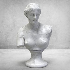 Venus de Milo Bust Sculpture  Low Poly 3D Model  PBR Textured  Carrara Marble 3D model