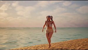 3D Hana Himesaki Japanese Female Character