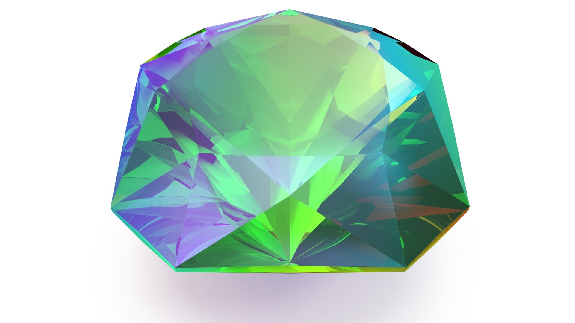 3D Asscher Cut Mystic Topaz Model - TurboSquid 1851368