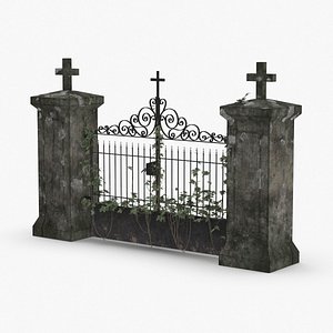 3D cemetery-gates-01 model