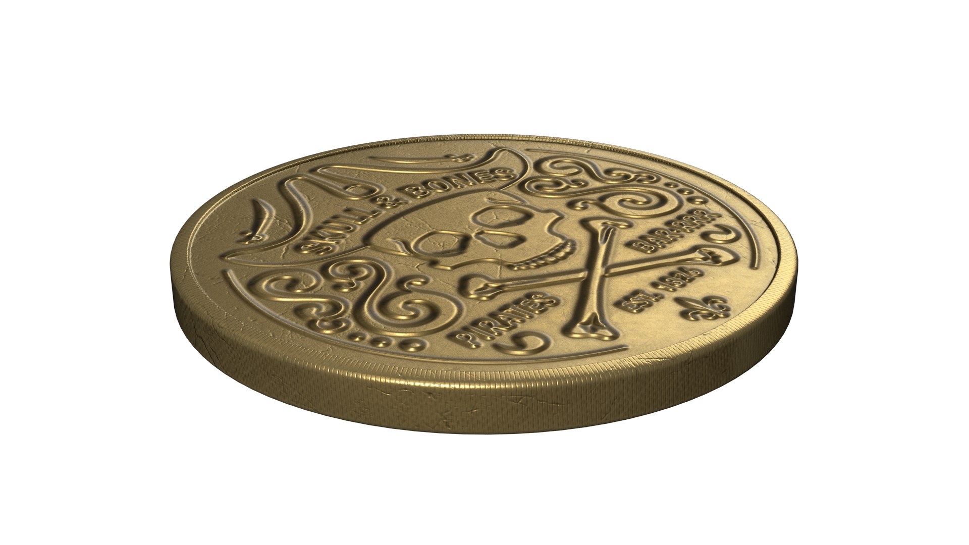 3d Pirate Coin Model - Turbosquid 2118924