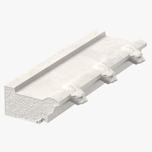 Roman Marble Cornice With Lion Heads