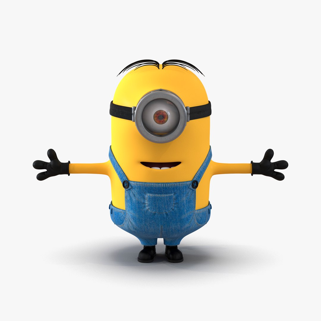Short One Eyed Minion 3D Model 3D model preview