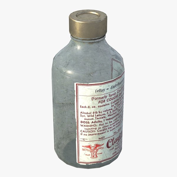 3D model medicine bottle old