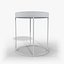 Knight Side Table - Round Black and Brass End Table