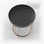 Knight Side Table - Round Black and Brass End Table