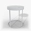 Knight Side Table - Round Black and Brass End Table