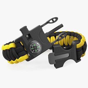 3D Tactical Paracord Bracelet Yellow