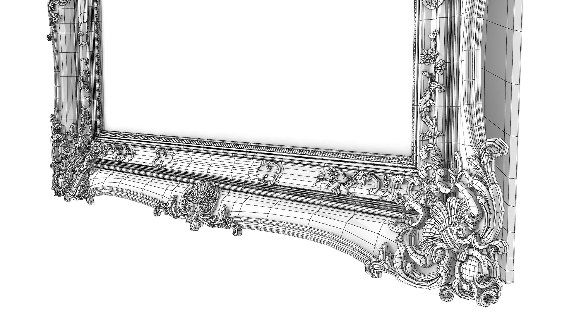 3D realistic baroque picture frame https://p.turbosquid.com/ts-thumb/V2/IVYoo4/HY2Z7Tdu/c_s0004/jpg/1580627075/1920x1080/fit_q87/a804bc1508e402897ce6f6f4048e218cf9f3809e/c_s0004.jpg