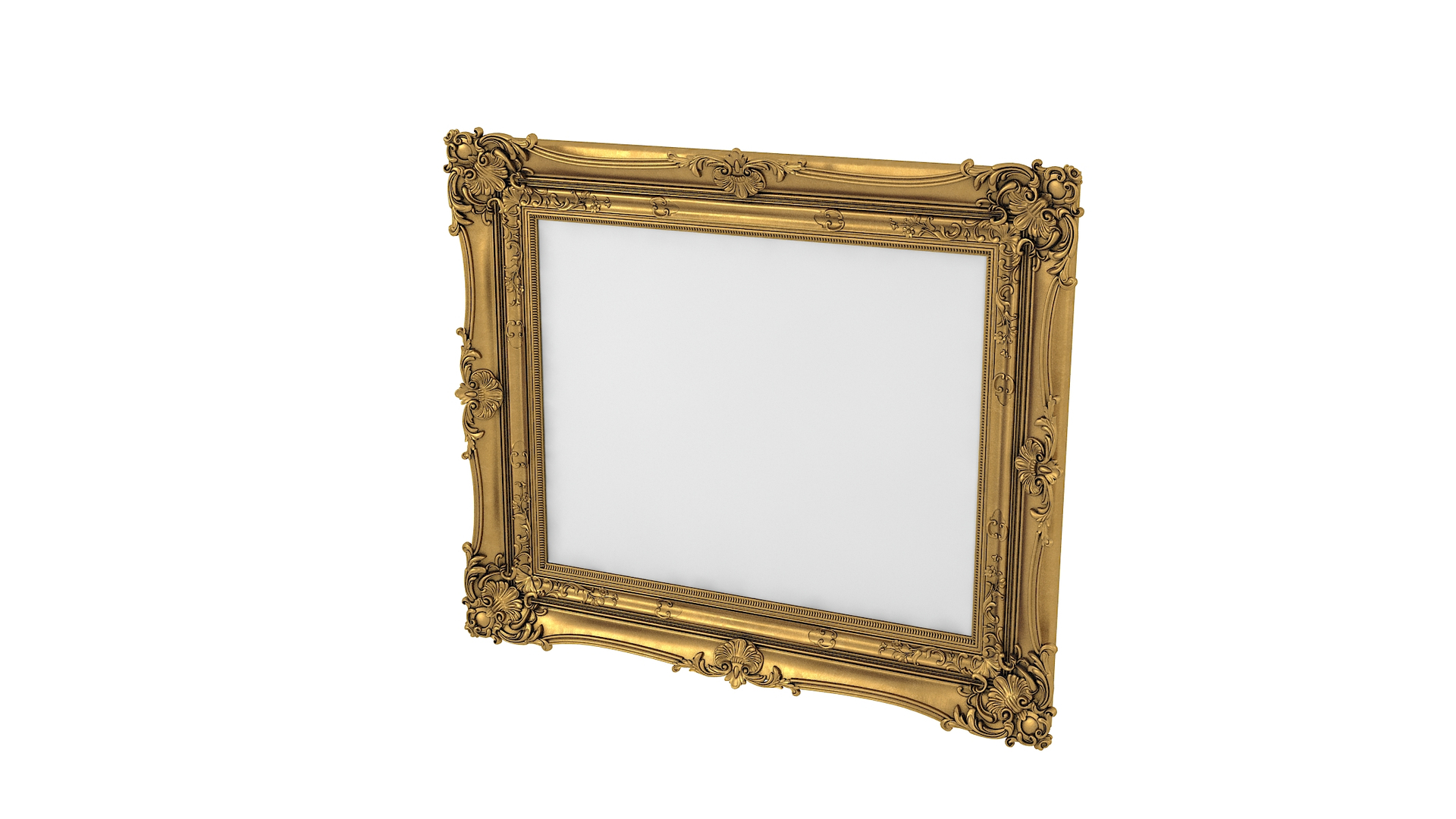 3D Realistic Baroque Picture Frame TurboSquid 1504766