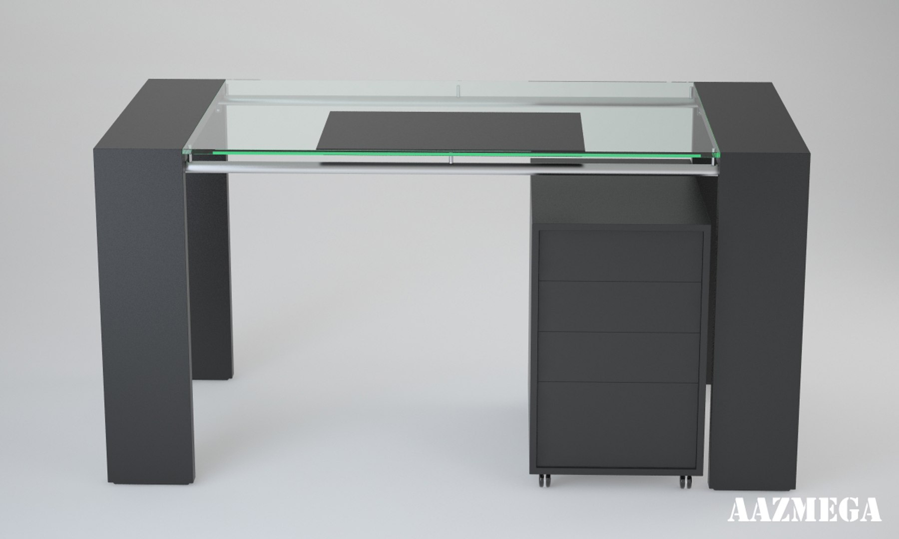 hi-tech office table 3d model