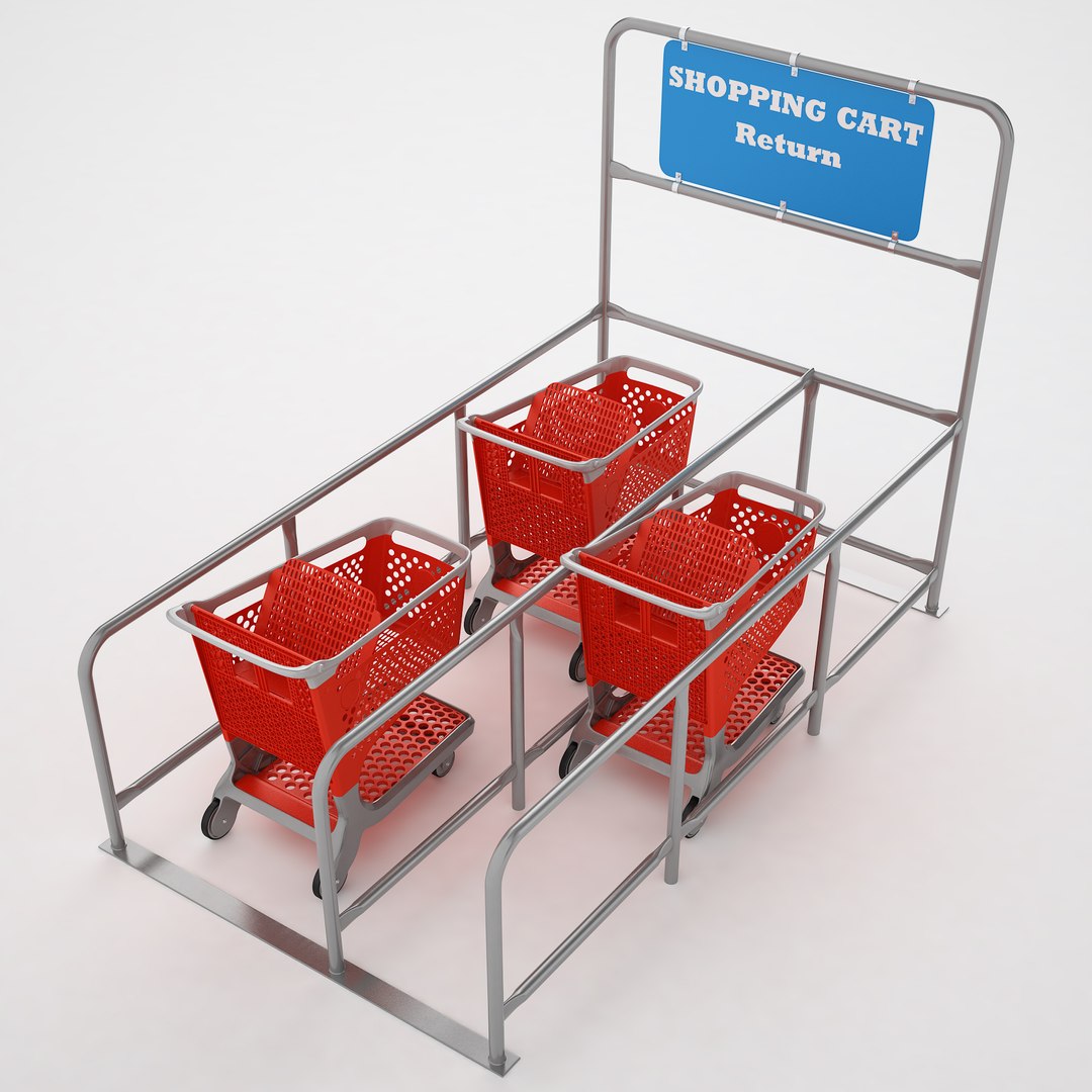 Shopping Cart Return 08 model TurboSquid 2032719