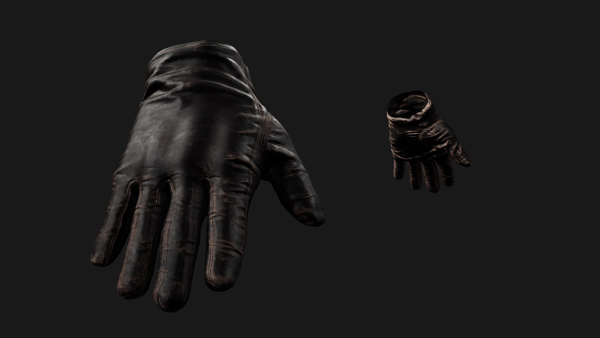 3D Lether Gloves model - TurboSquid 1982905