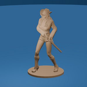 Swashbuckling Pirate Girl 3D model