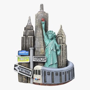 New York Skyline Fridge Magnet Multicolor model