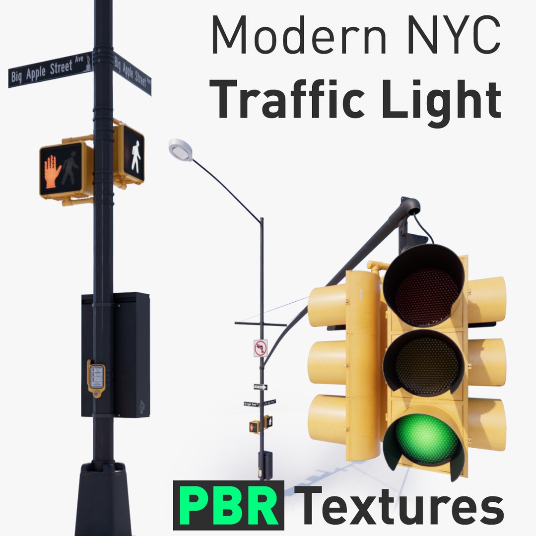 Modern NYC Traffic Light 3D Model TurboSquid 1951176