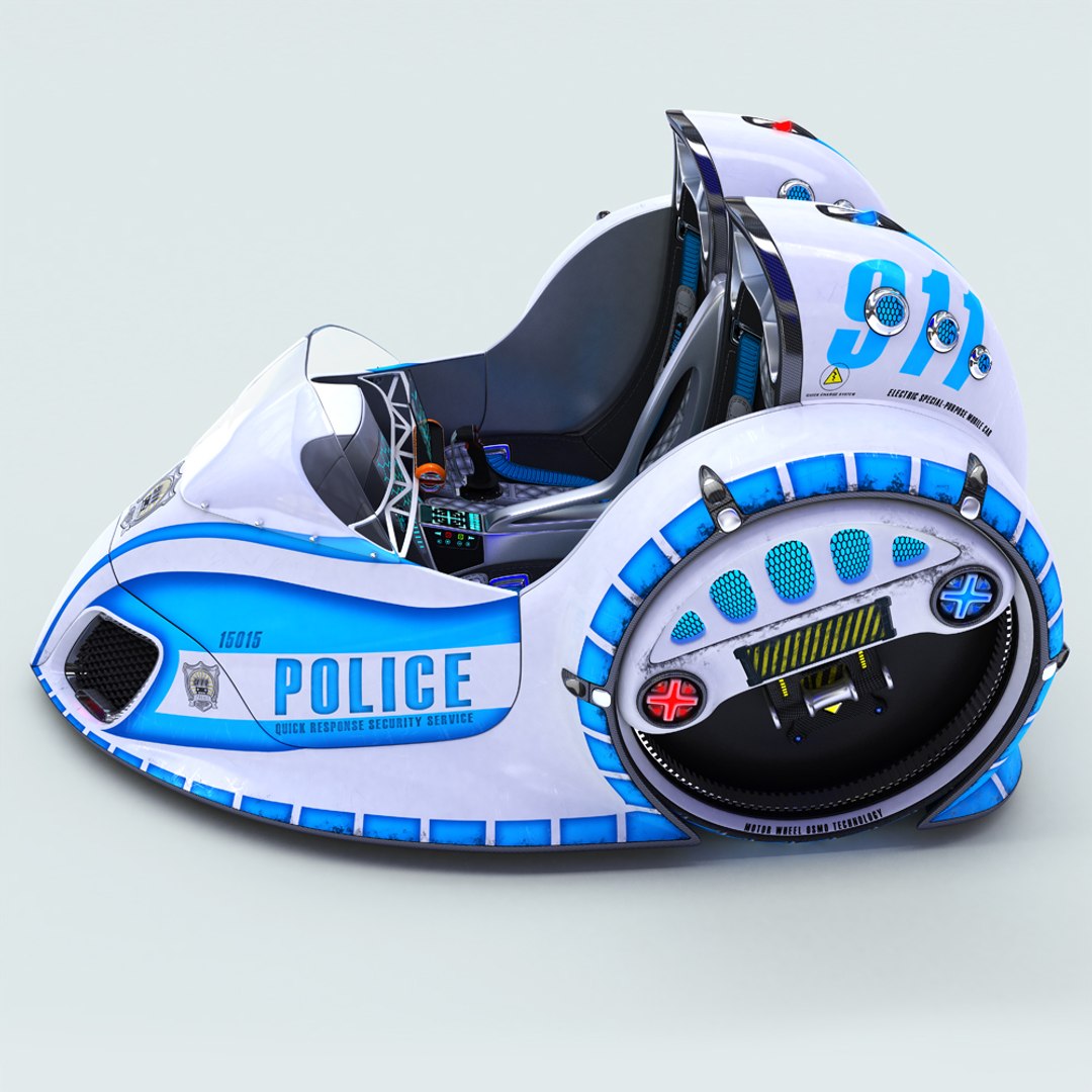 Electric Mobile Police Car Model - TurboSquid 1517024