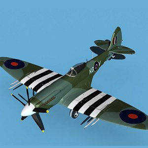 Supermarine Spitfire Mk XXII V03 RAF 3D model