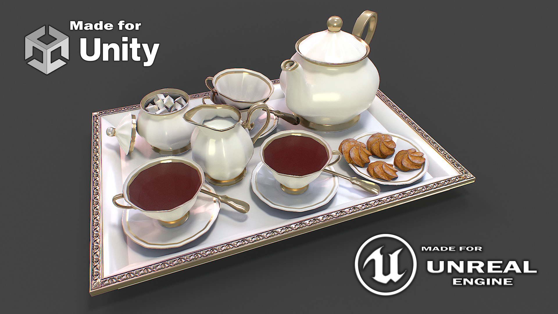 Tea Set 3D Model 3D - TurboSquid 2148032
