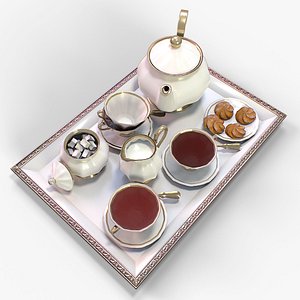 Tea Set 3D Model 3D