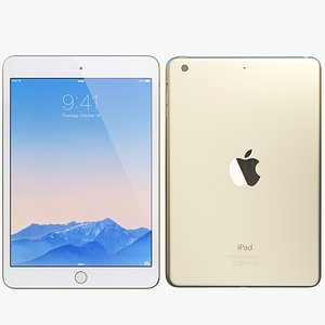 realistic apple ipad mini 3d model